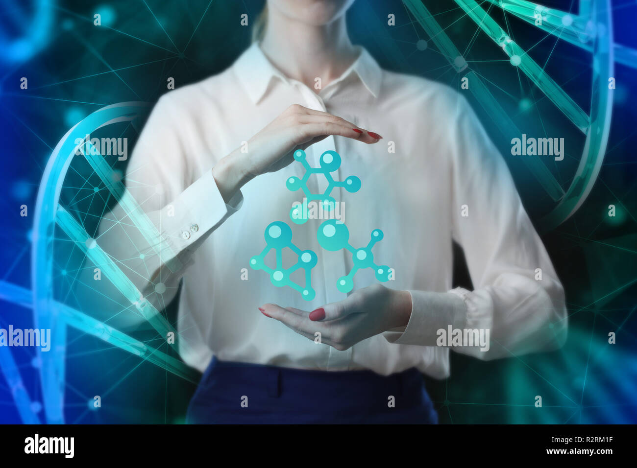 Das Konzept der Business, Technologie, das Internet und das Netzwerk. Ärztliche Untersuchung. Stockfoto
