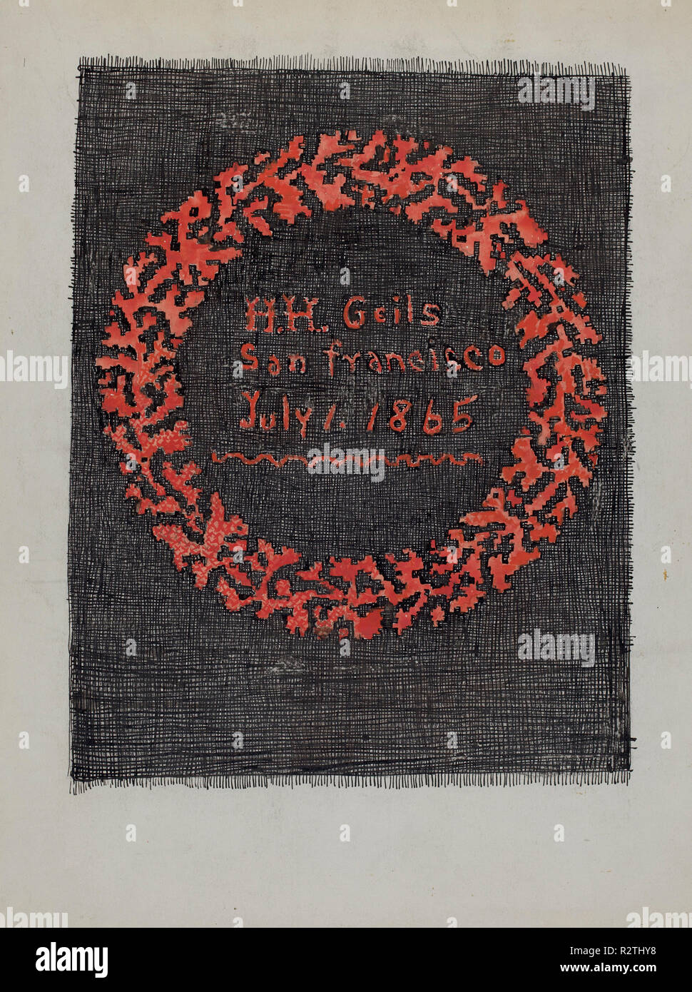 Stickereien. Stand: 1935/1942. Maße: Gesamt: 137,5 x 102,1 cm (54 1/8 x 40 1/4 in.). Medium: Aquarell und Feder und Tinte auf Papier. Museum: Nationalgalerie, Washington DC. Thema: American 20. Stockfoto