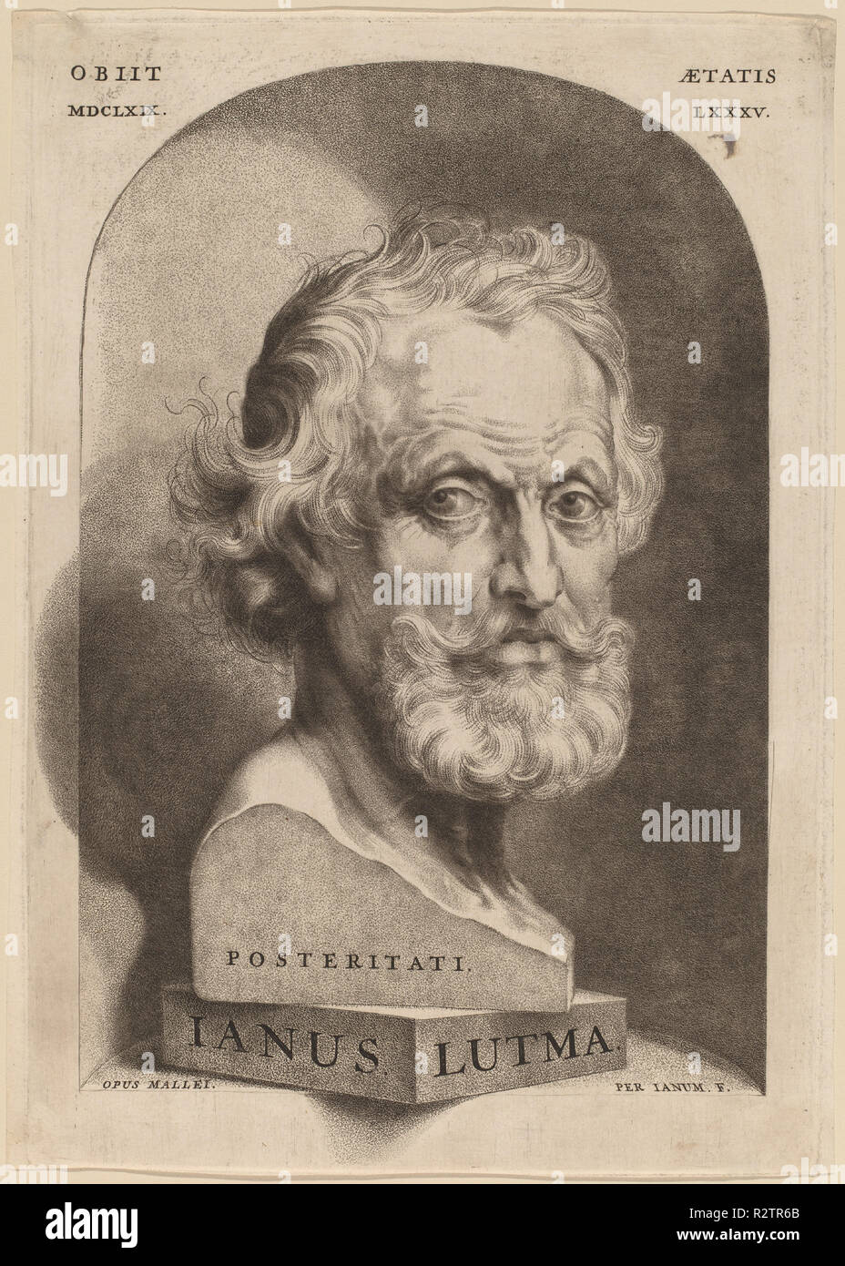 Janus Lutma, der Ältere (Posteritati). Medium: punch Art und Weise. Museum: Nationalgalerie, Washington DC. Autor: Jan Lutma II. Stockfoto