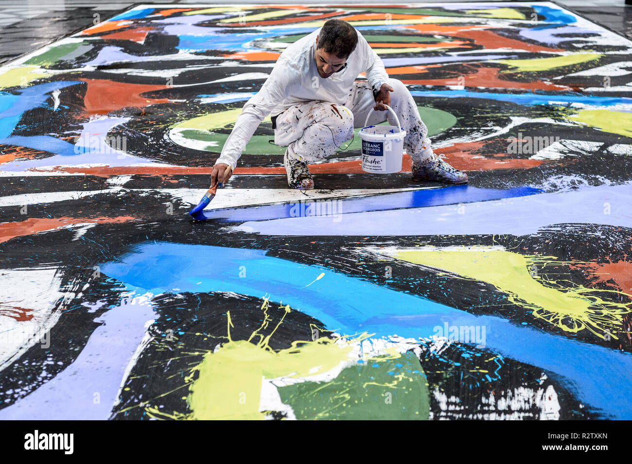 Marseille (Frankreich). 2018/06/09. Börse - CCIMP. Das Palais de la Bourse ist eine Ausstellung zu den Amerikanischen gewidmet Hosting Stockfoto