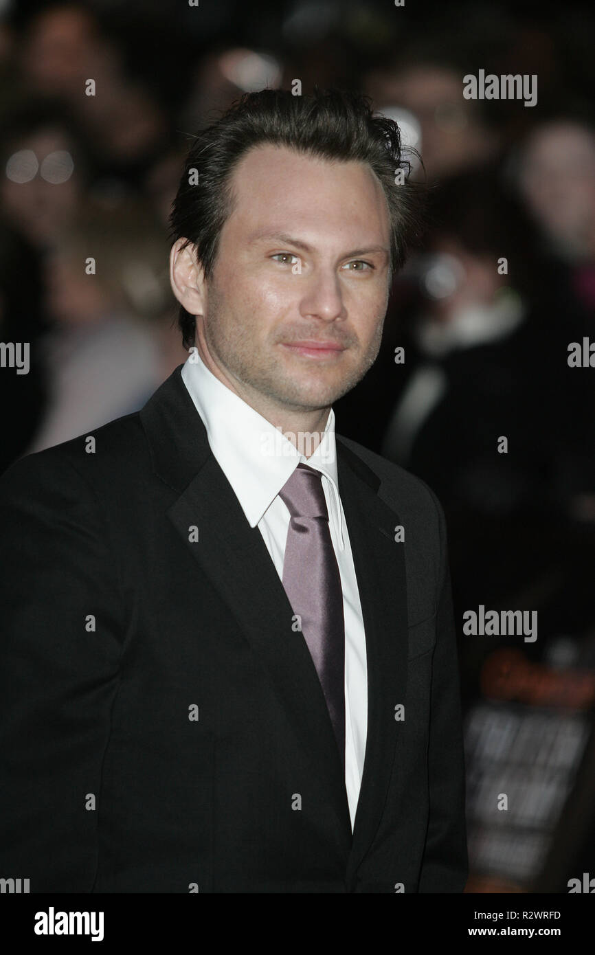 CHRISTIAN SLATER BAFTAS Odeon Leicester Square London England vom 12. Februar 2005 Stockfoto