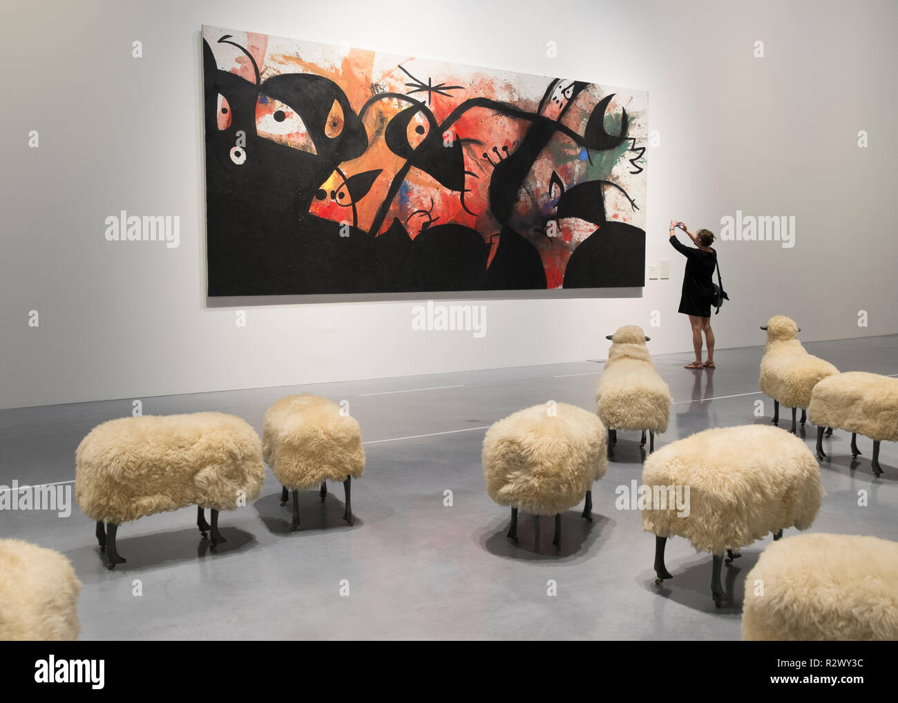 Centre Pompidou Málaga, Spanien. Stockfoto