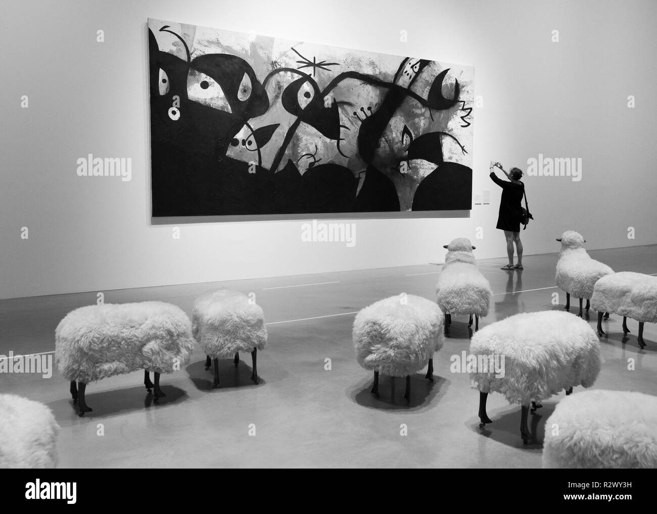 Centre Pompidou Málaga, Spanien. Stockfoto