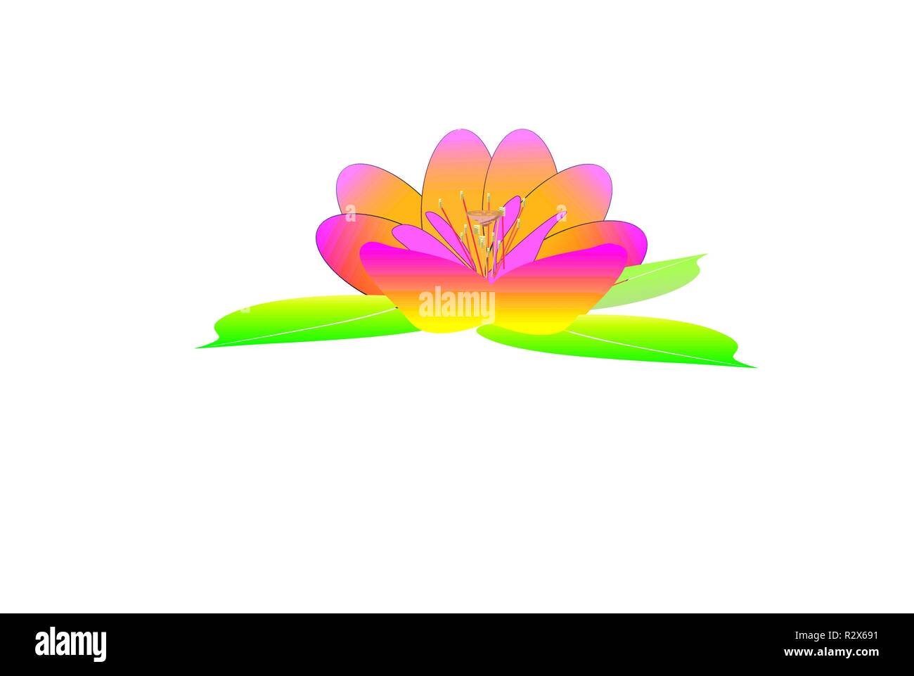 Er xiangu Symbol lotus Ausschneiden Stockfoto