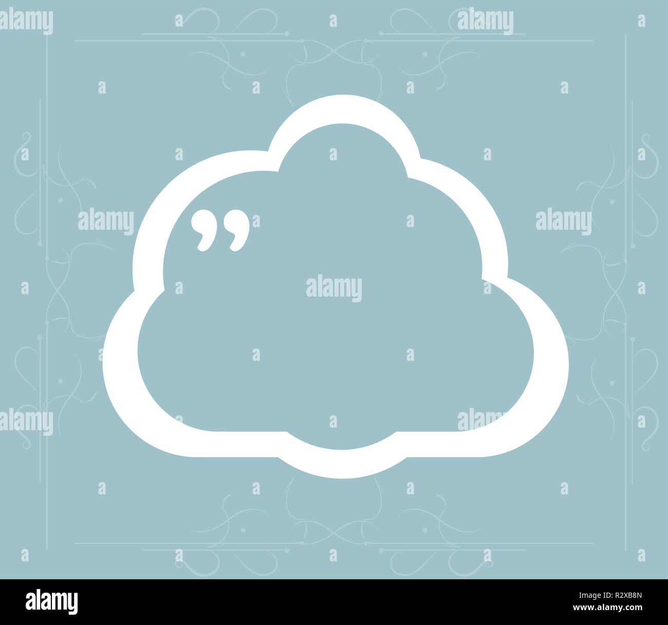 Zitat leere Vorlage. Leere Vorlage. Kreis Visitenkarte vorlage, Papier, Informationen, Text. Print Design. Stockfoto