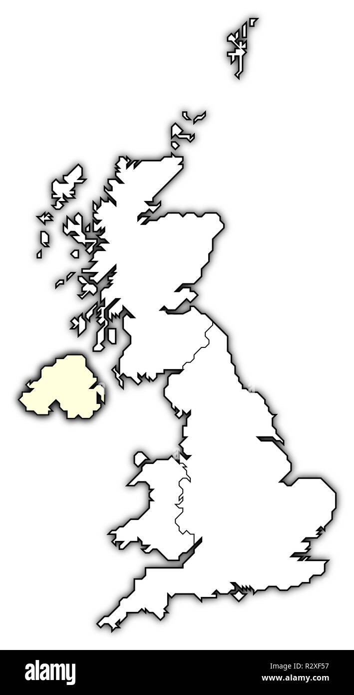 Karte von Großbritannien Stockfoto