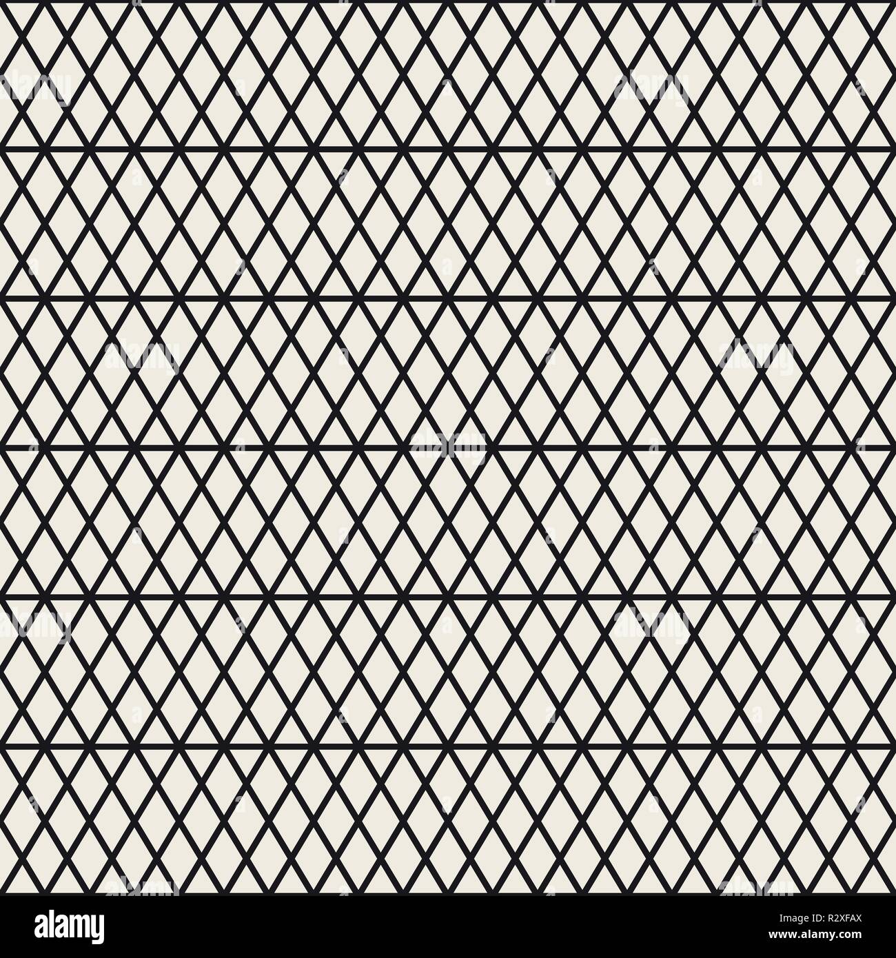 Vektor nahtlose Streifen Muster. Moderne, elegante Textur mit Schwarzweiß-Gitter. Wiederkehrende geometrische rhombus Grid. Einfache lattice Design. Stock Vektor
