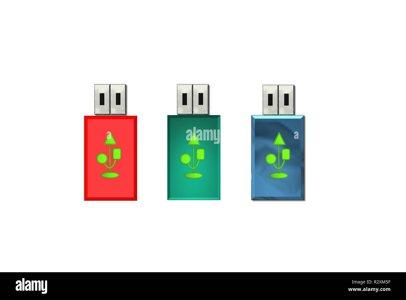 Memory Sticks Set Graphic Stockfoto