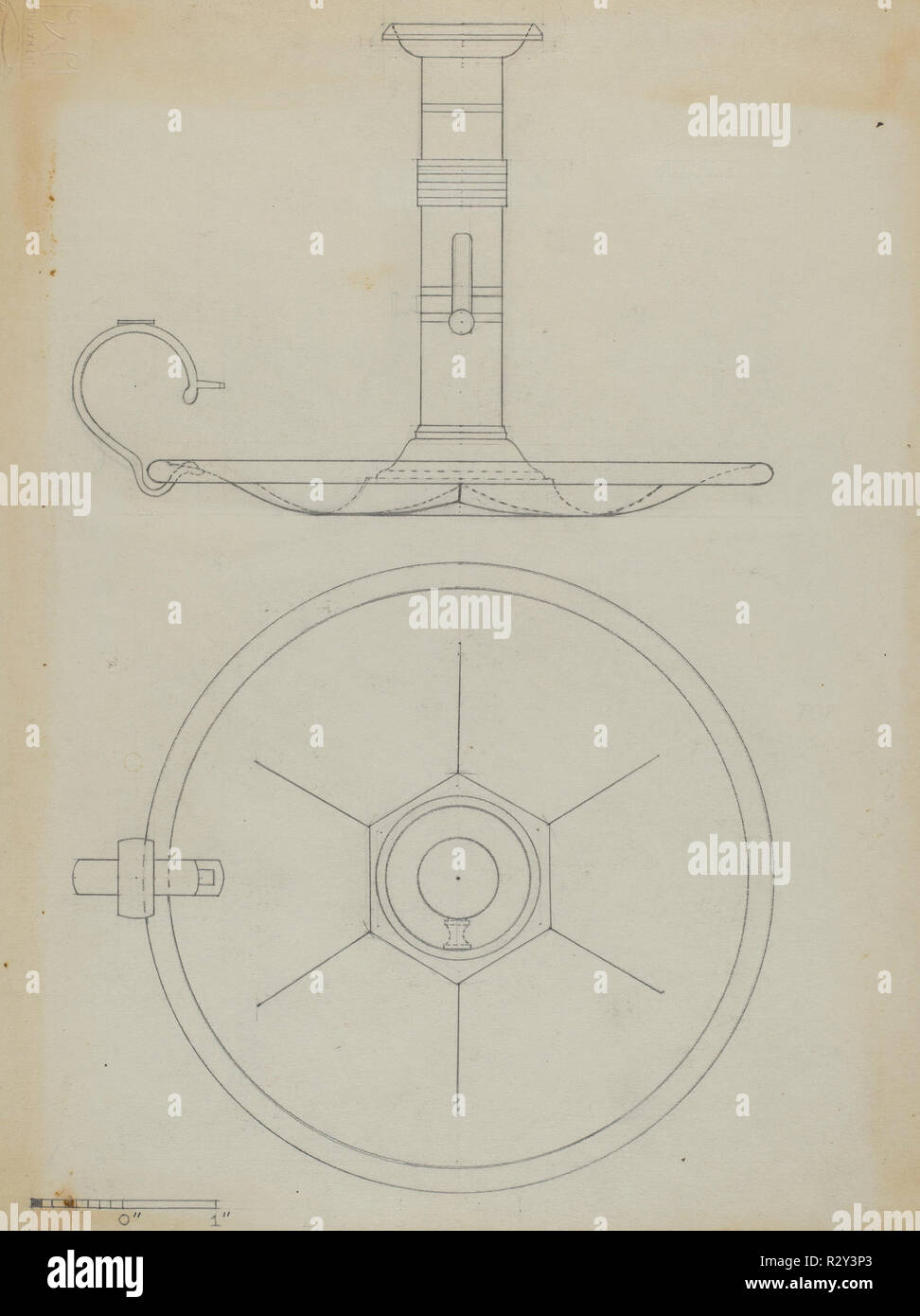 Leuchter. Vom: C. 1937. Maße: gesamt: 25,7 x 19,9 cm (10 1/8 x 7 13/16 in.). Medium: Graphit auf Papier. Museum: Nationalgalerie, Washington DC. Autor: Philip Johnson. Stockfoto