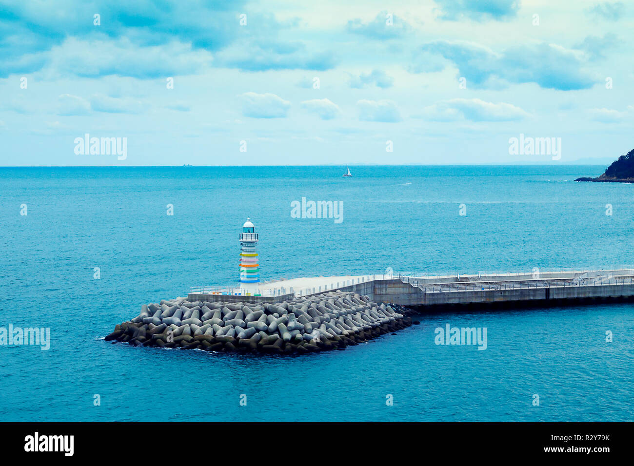 Busan Hafen, in Südkorea: containerverladung port Frachtschiff Stockfoto