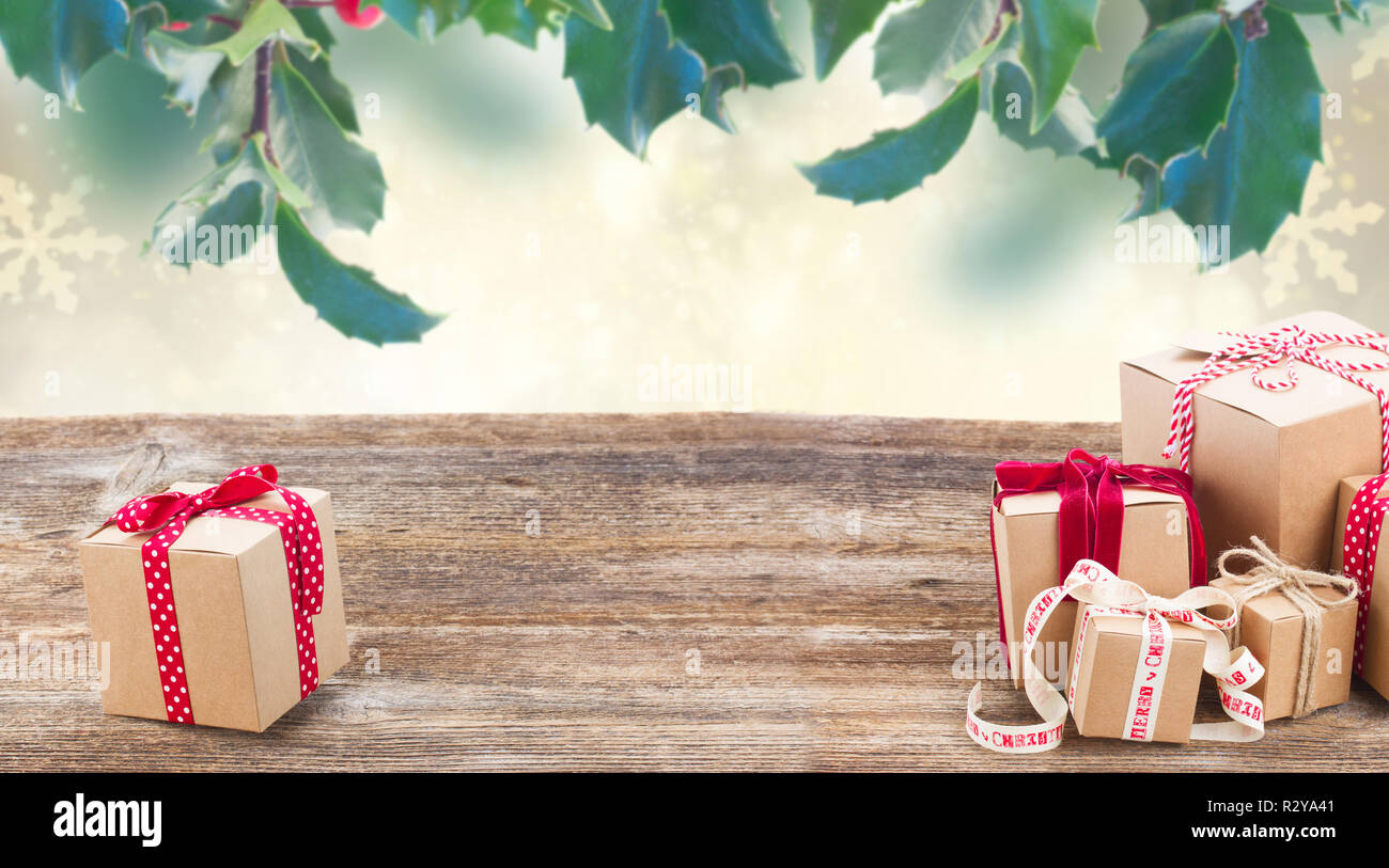 Selbstgemachtes Geschenk-Boxen Stockfoto