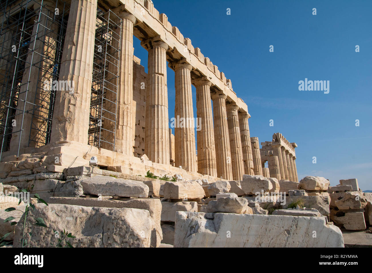 Eine Aussicht auf den Parthenon. Stockfoto
