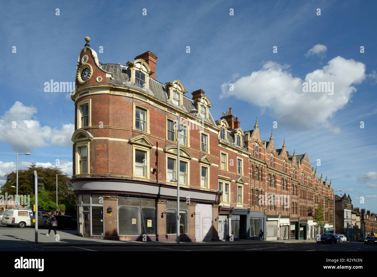 Leeres Gebäude, dem ehemaligen Restaurant, Nottingham. Stockfoto