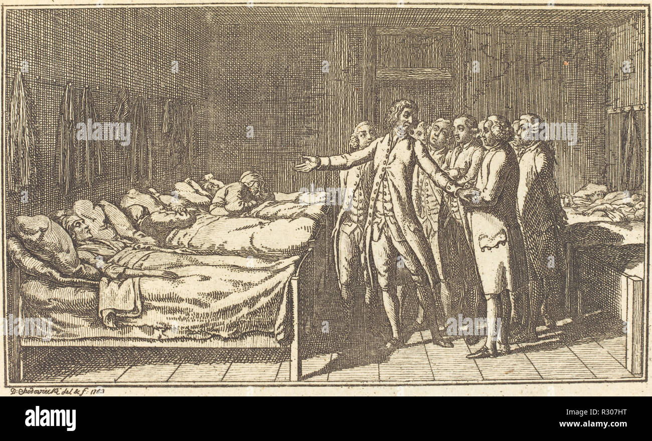 Ein willkommener Gast. Stand: 1777/1791. Medium: Radierung. Museum: Nationalgalerie, Washington DC. Autor: Daniel Nikolaus Chodowiecki. DANIEL CHODOWIECKI. Stockfoto
