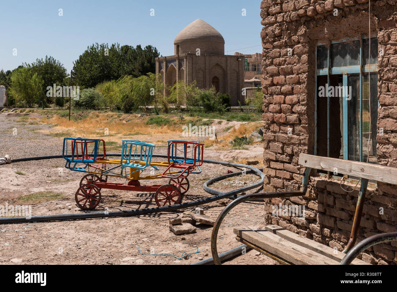 Afghanische Kinder Karussell, Herat, Afghanistan Stockfoto