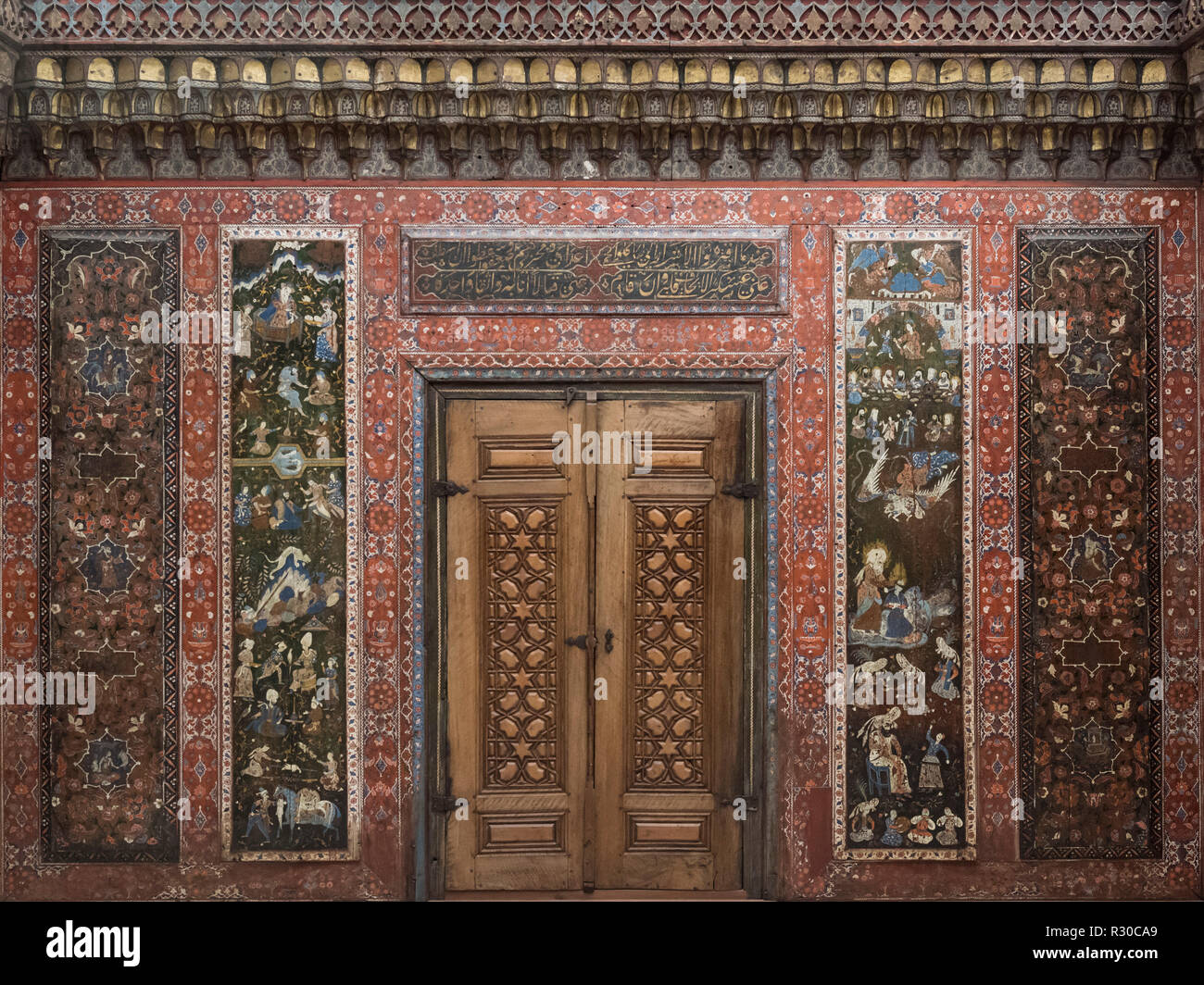 Berlin. Deutschland. Pergamon Museum. Die aleppo Zimmer ist ein kunstvoll eingerichtete Zimmer aus dem Haus eines reichen Händlers in Aleppo in Syrien zwischen 1600 a Stockfoto