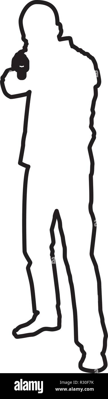 picture Simple Person Outline alamy