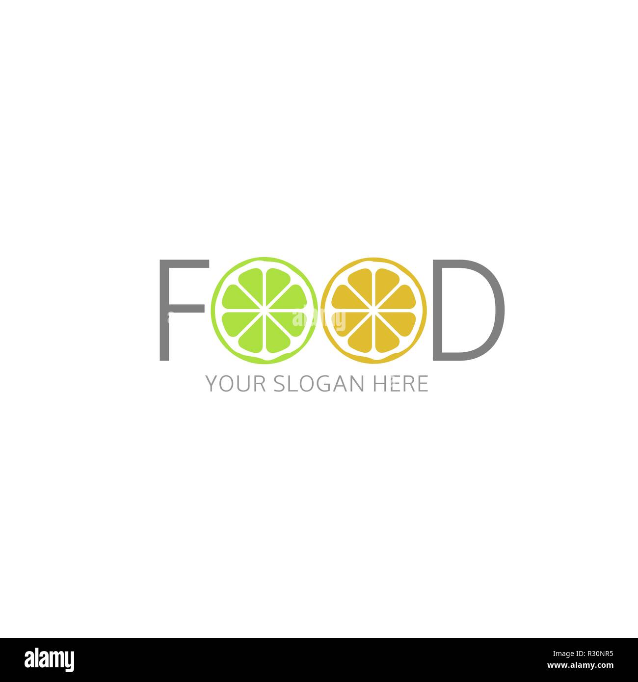 Orange und lime Symbol Vorlage. Logo Zeichen, Vector Illustration Stock ...
