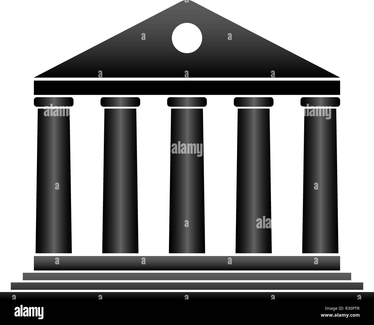 Ein klassisches Gebäude Fassade Stock Vektor