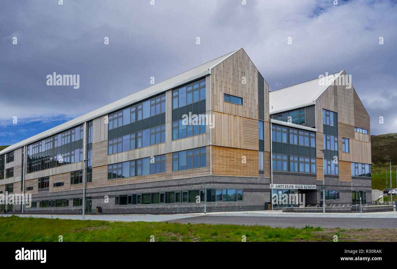Anderson High School/AHS, umfassenden weiterführenden Schule in Lerwick, Shetlandinseln, Schottland, Großbritannien Stockfoto