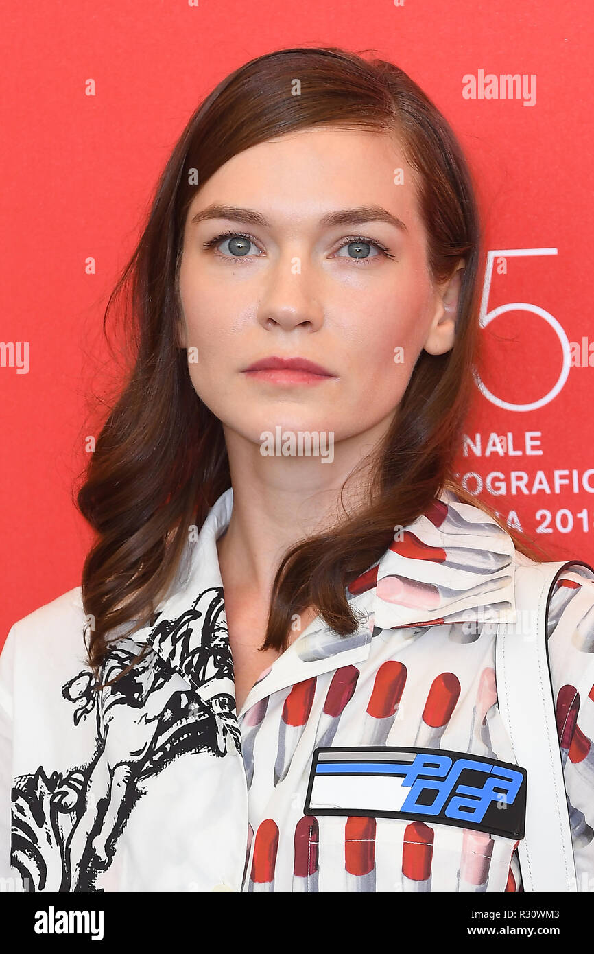 Hannah Gross besucht die 75. Photokalle der Venedig-Filmfestivals für den Berg im Casino Sala in Venedig. August 2018 © Paul Treadway Stockfoto