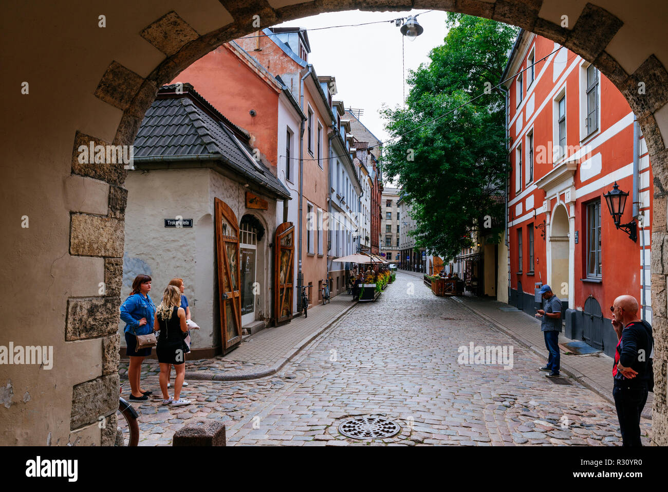 Das schwedische Tor. Riga, Lettland, Baltikum, Europa. Stockfoto