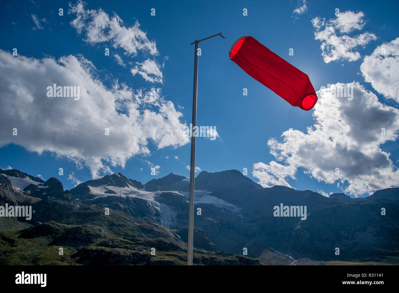 Wind Blinker am Flughafen Stockfoto