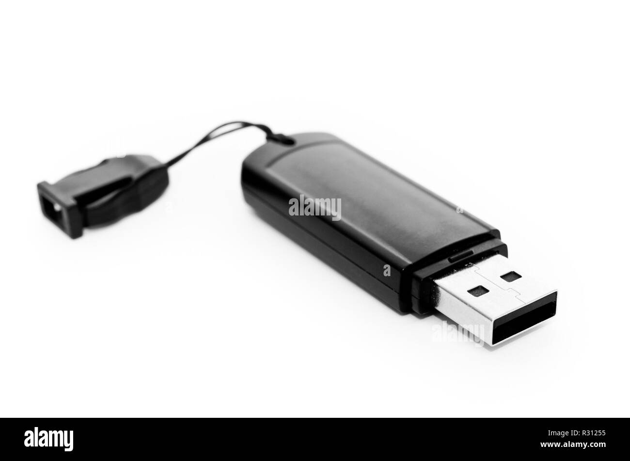 Usb-Flash auf weißem Hintergrund Stockfoto