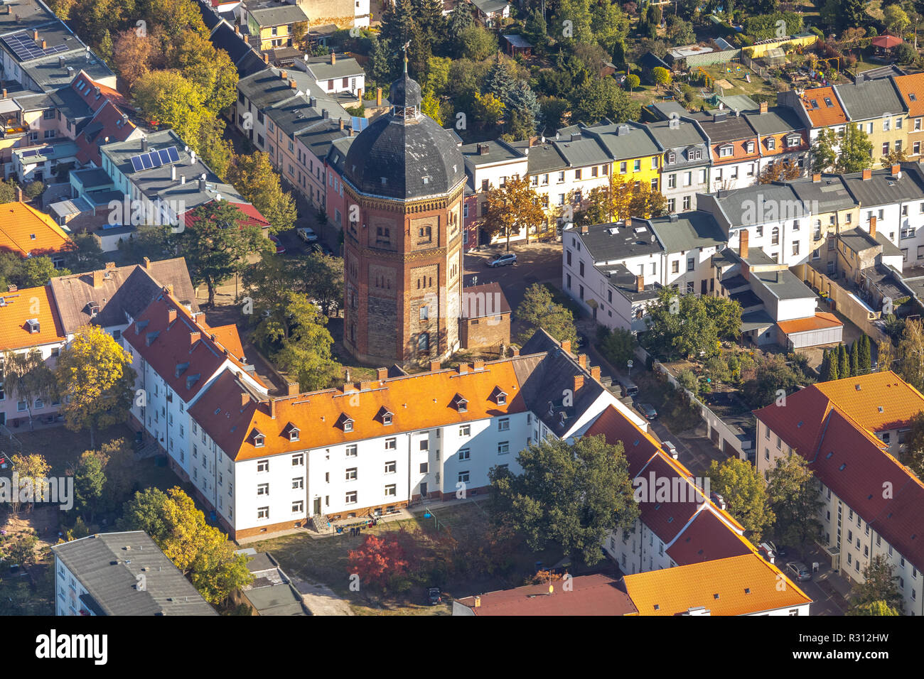 Luftaufnahme, Schloss Bernburg, Schloßstraße, östlichen Ufer der Saale, Bernburg, Kreis Paderborn, Sachsen-Anhalt, Deutschland, Europa, DEU, Europa, Vogel Stockfoto