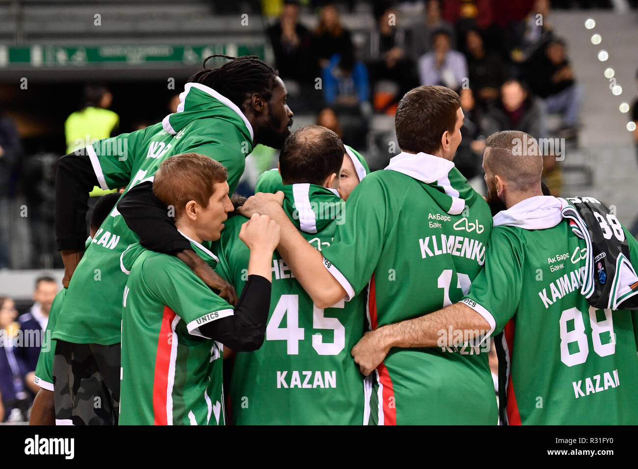 Turin, Italien. 21. November 2018. Während der 7 Tage EuroCup 2018/19 basketball Match zwischen FIAT AUXILIUM TORINO PalaVela VS UNICS KAZAN am Am 21.November, 2018 in Turin, Italien. Quelle: FABIO UDINE/Alamy leben Nachrichten Stockfoto