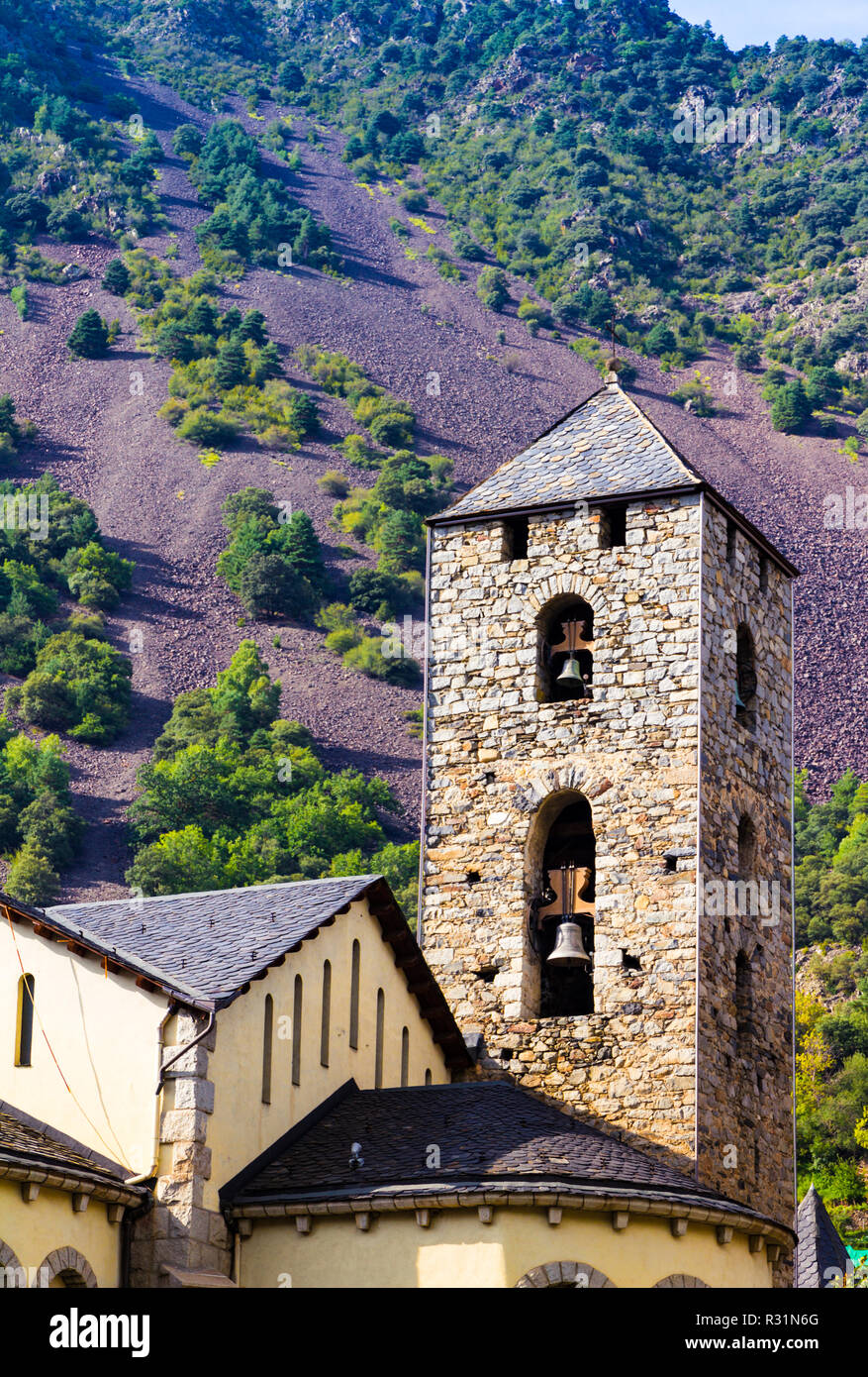 Kirche Sant Esteve in Andorra la Vella, Andorra Stockfoto