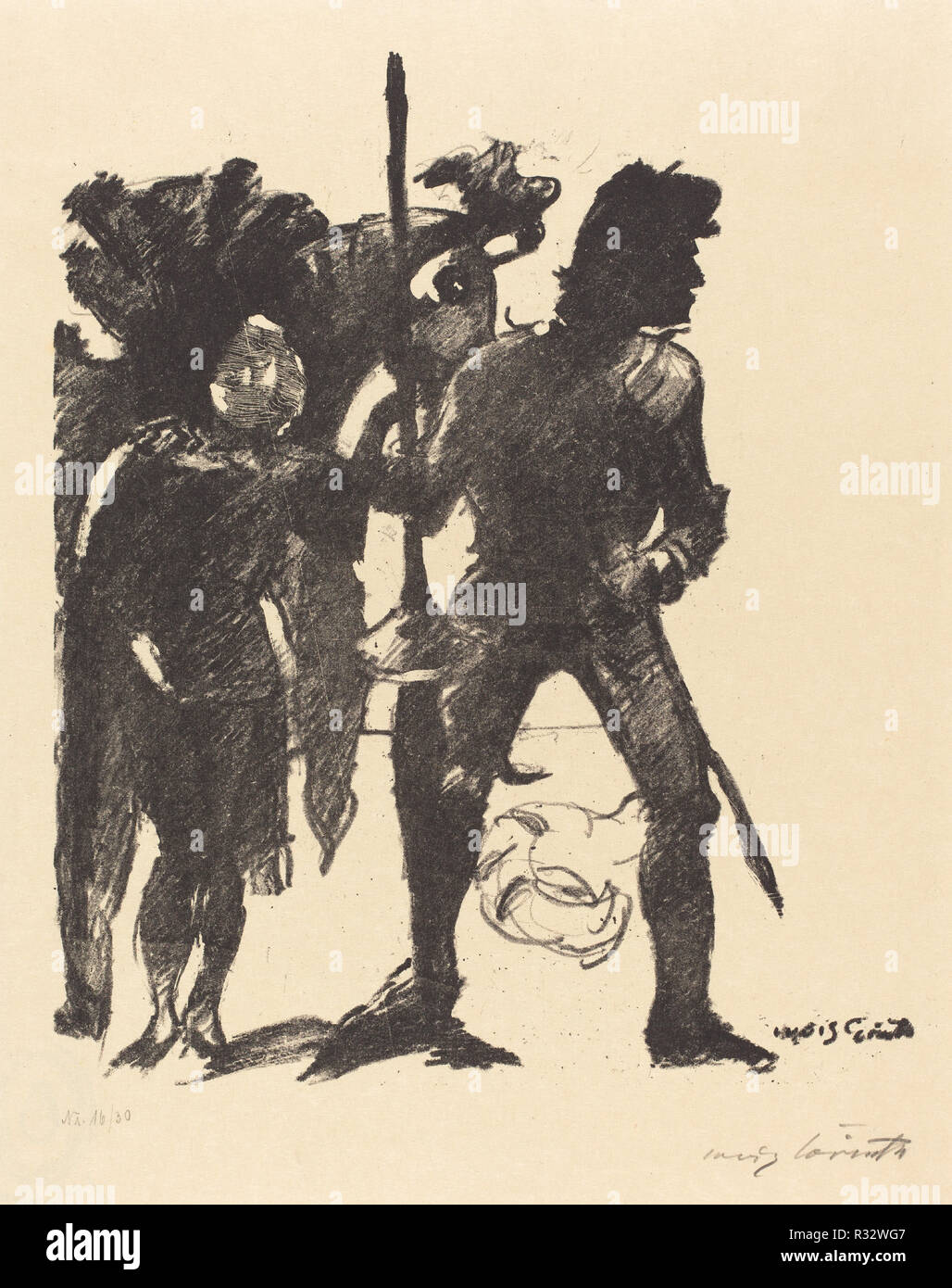 Götz von Berlichingen (Das Leben des Götz von Berlichingen von ihm Selbst Erzähct). Stand: 1920. Abmessungen: Bild: 28,4 x 23,6 cm (11 3/16 x 9 5/16 in.) Blatt: 40,5 x 34 cm (15 15/16 x 13 3/8 in.). Medium: Lithographie. Museum: Nationalgalerie, Washington DC. Autor: Lovis Corinth. Stockfoto