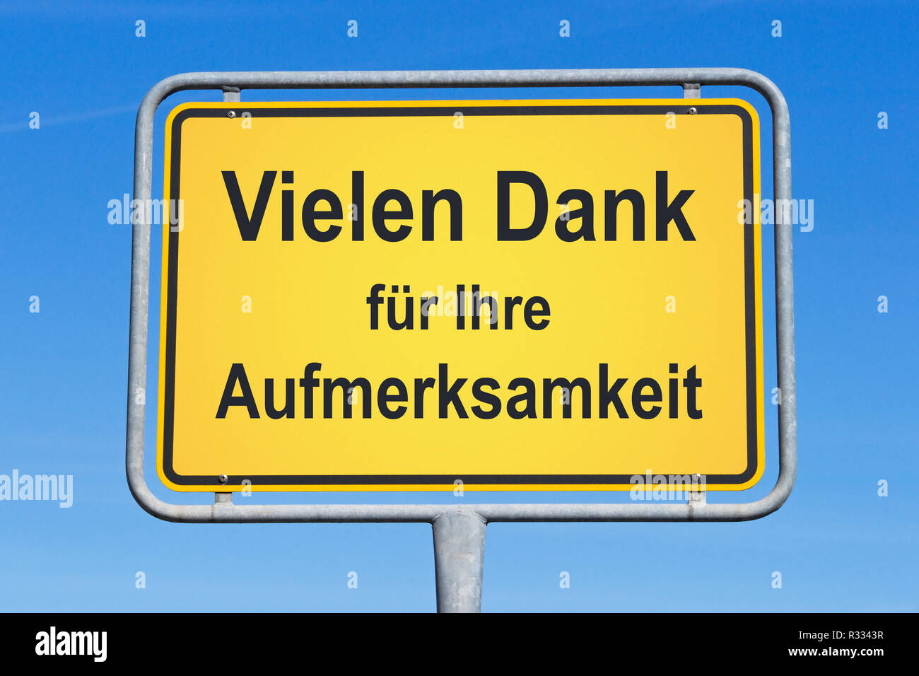 Vielen Dank für Ihre Aufmerksamkeit Stockfotografie - Alamy