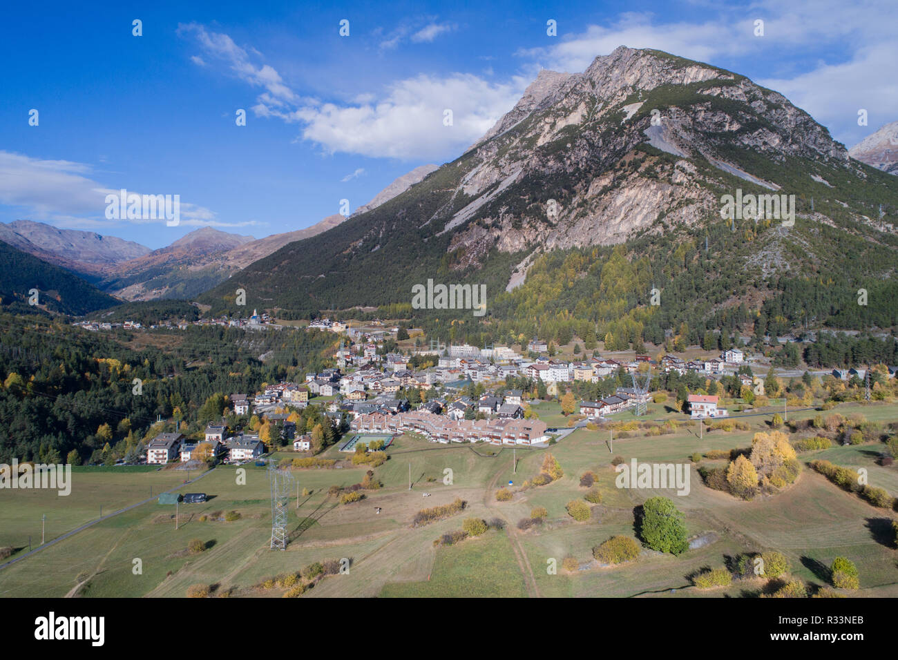 Valdidentro, Berg Tal in Valtellina Stockfoto