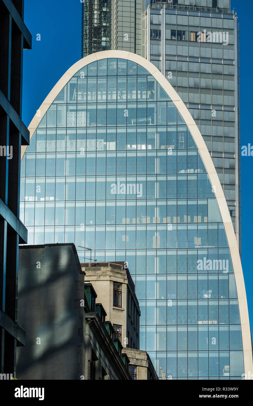 60 bis 70 St. Mary Axe Turm (kann von Ham-Gebäude), London, England, Großbritannien Stockfoto