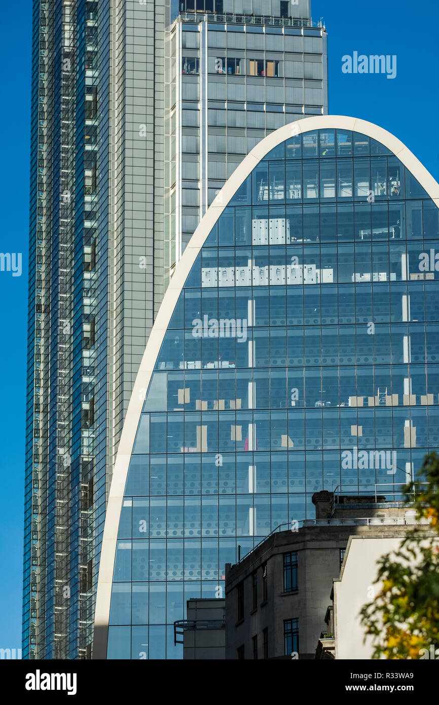60 bis 70 St. Mary Axe Turm (kann von Ham-Gebäude), London, England, Großbritannien Stockfoto
