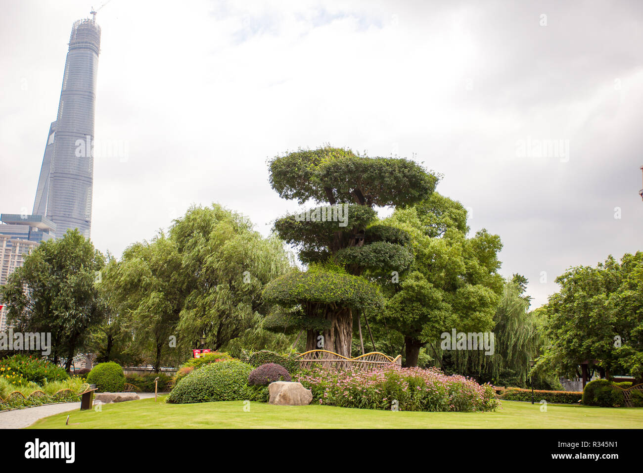 Yuan Garten in Shanghai. Stockfoto
