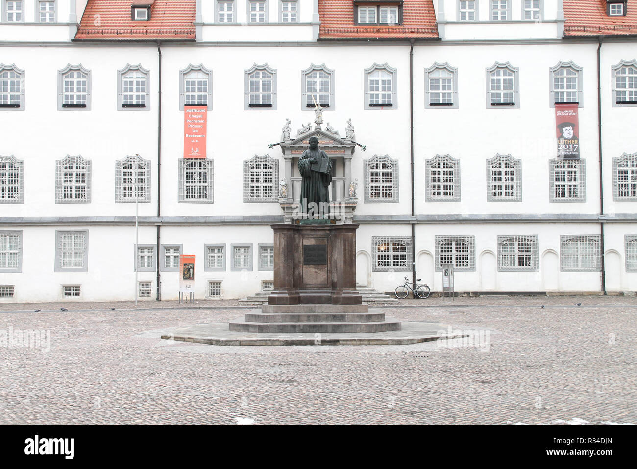 Martin Luther Denkmal in Wittenberg Stockfoto