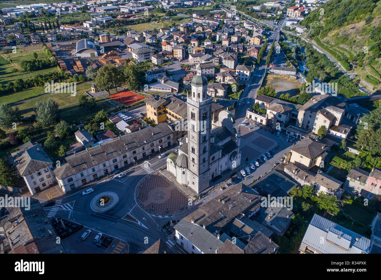 Pilgerfahrt in Valtellina, Heiligtum der Madonna von Tirano Stockfoto