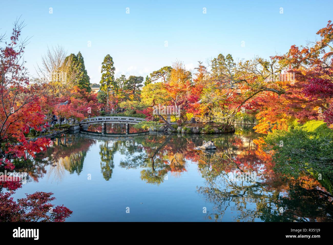 Herbstlaub im Eikando Tempel in Kyoto, Japan Stockfoto