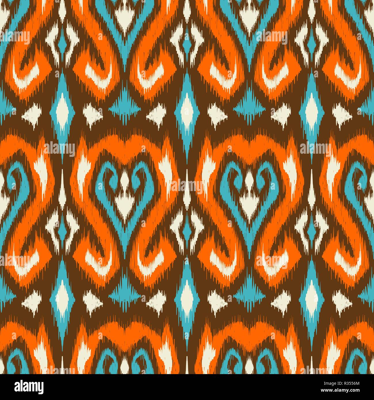 Ikat geometrische Folklore Muster. Stock Vektor