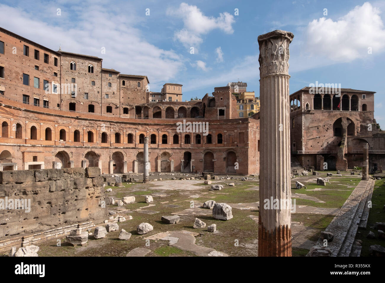 Rom, Roma, Kaiserforen, Trajansforum Stockfoto