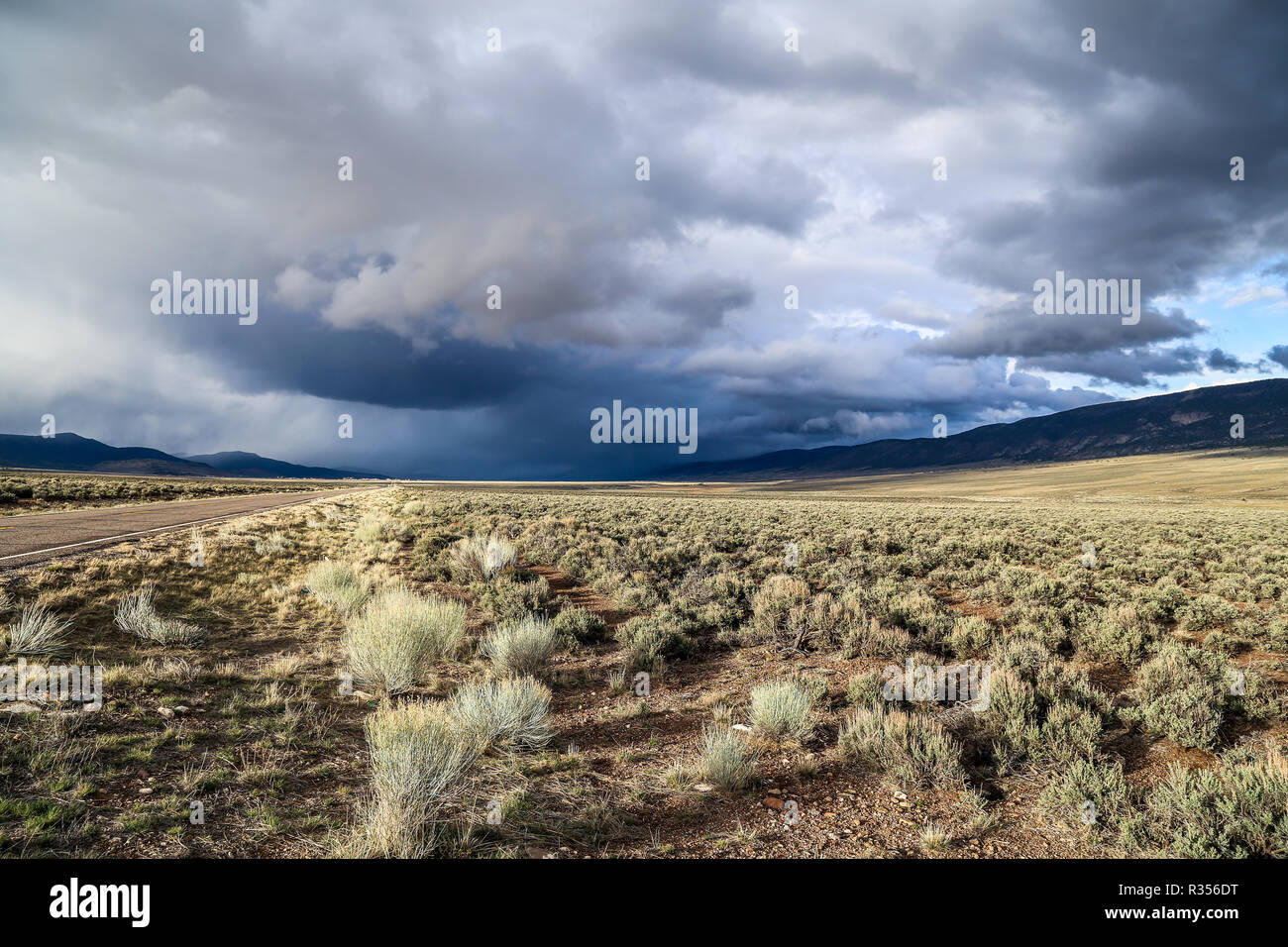 Sturm über die Wüste in Utah Stockfoto