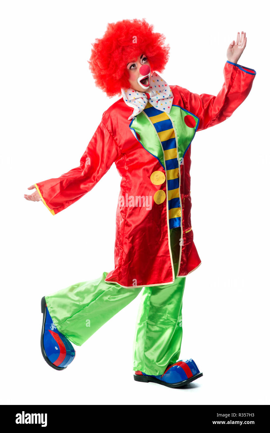 Singende clown Stockfoto