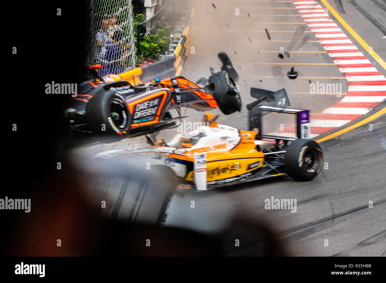 Sophia Floresch Unfall Macau Grand Prix 2018 Stockfoto