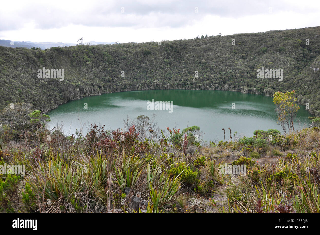 Kolumbien, Lagune Guatavita Stockfoto