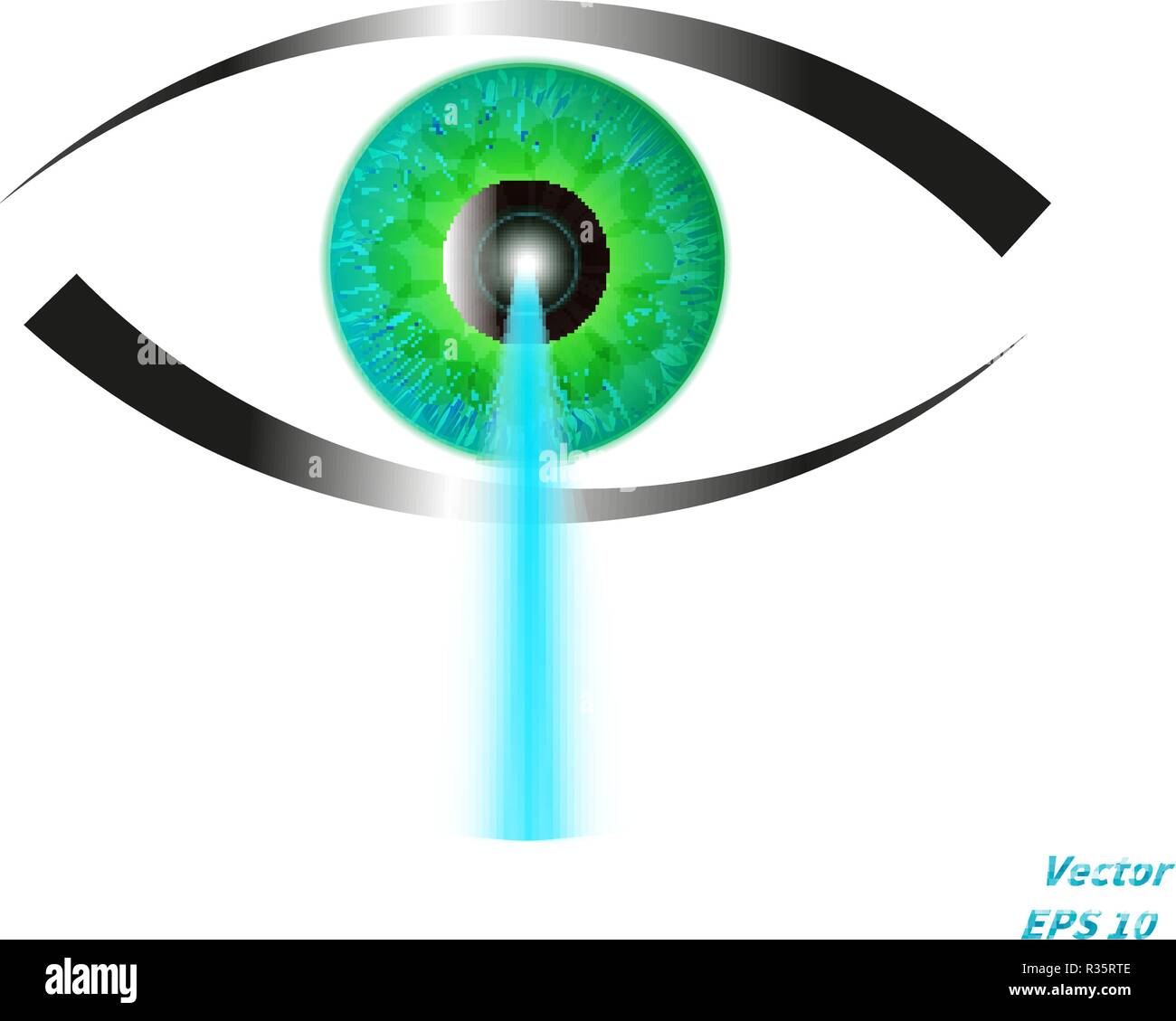 Konzept der Augenlaser Stock Vektor