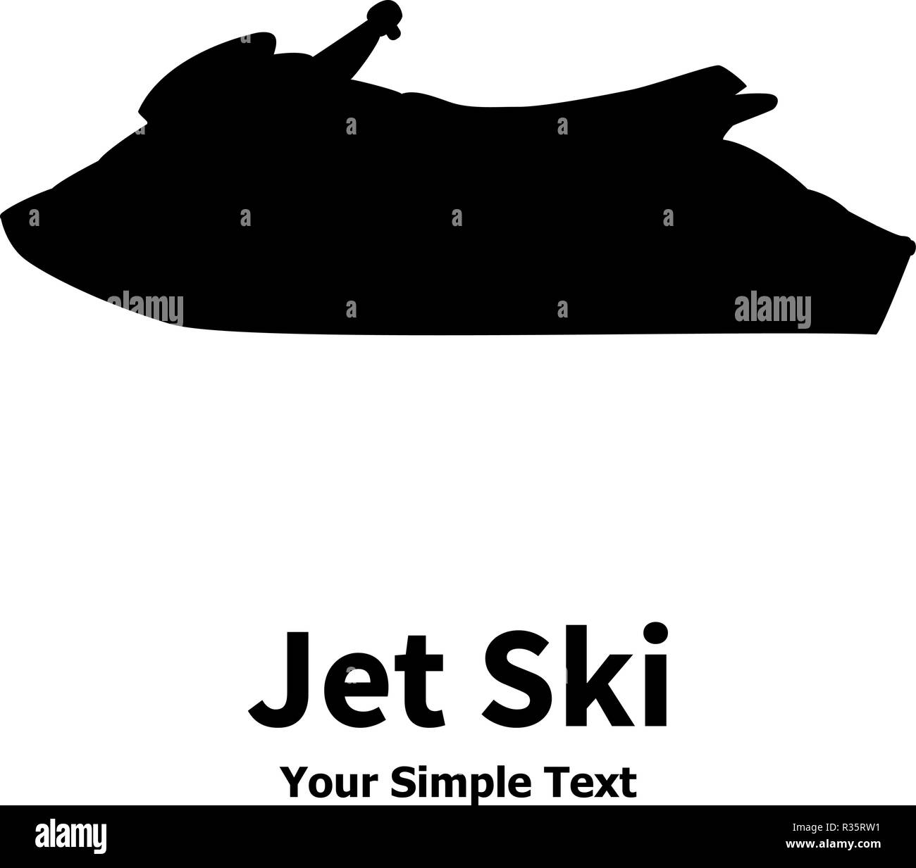 Vector Illustration einer Wasser Jet ski Stock Vektor