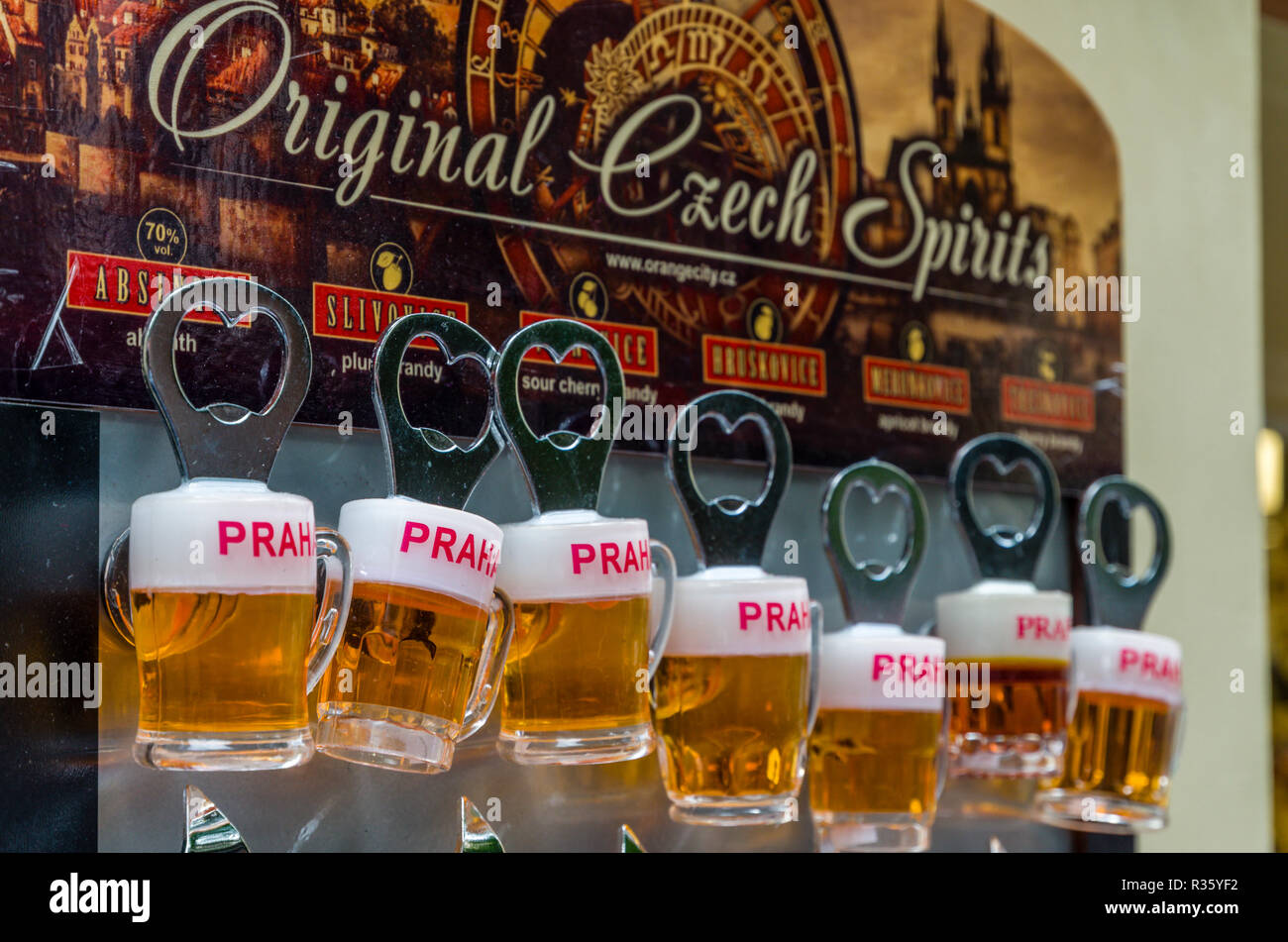 Souvenir von einem Land, wo Bier ist das beliebteste Getränk Stockfoto