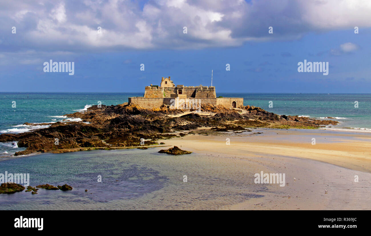 Fort National in Saint Malo. Stockfoto